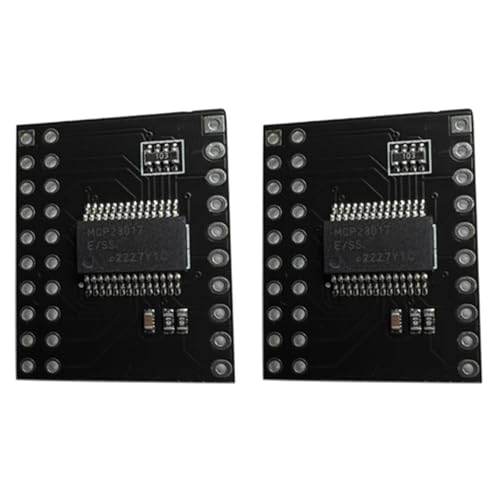 Ohewiiuk 2Pcs MCP23017 Serial Interface Module IIC I2C SPI Bidirectional 16-Bit I/O Expander Pins Serial Interface Modul