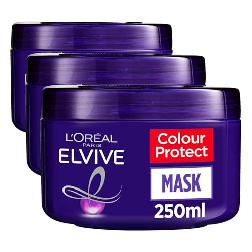Image of L'Oreal Paris Elvive Colour Protect Anti-Brassiness Purple Mask,250 ml (Pack of 3)