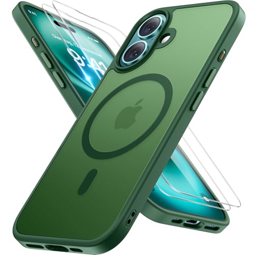 Miracase Magnetisch für iPhone All Series Hülle mit Magsafe [TOP Militärschutz & Magnetkraft] Stoßfest Kratzfest mit Samtiger Haptik Extrem Langlebig Handyhülle für iPhone