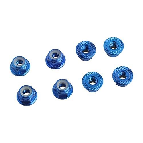 image for GDOOL 8PCS Flange M4 Lock Nuts Serrated Nylon Self-Tightening Aluminum