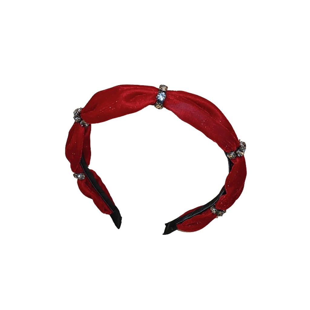 Bandeau vintage haute pression rouge et diamants pour une coiffure de prestige
