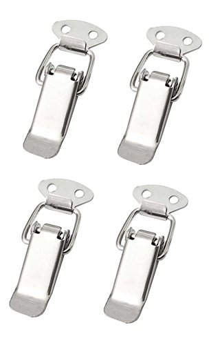 Preisvergleich Produktbild 4x Spannverschluss Edelstahl, ideal als Kistenverschluss Klappverschluss - Verschiedene Größen & Varianten (45 mm, Normal)