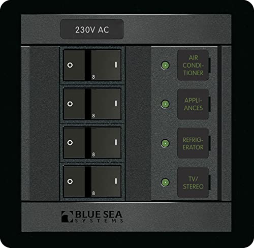 Blue Sea - 1211B-BSS - Panel 360 230VAC 4 Pos FR S - (Pack of 1)