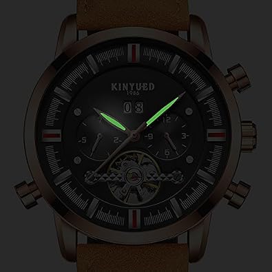 Skeleton Automatic Watch Men Flying Tourbillon Brand Mechanical Luminous Calendar Wristwatches