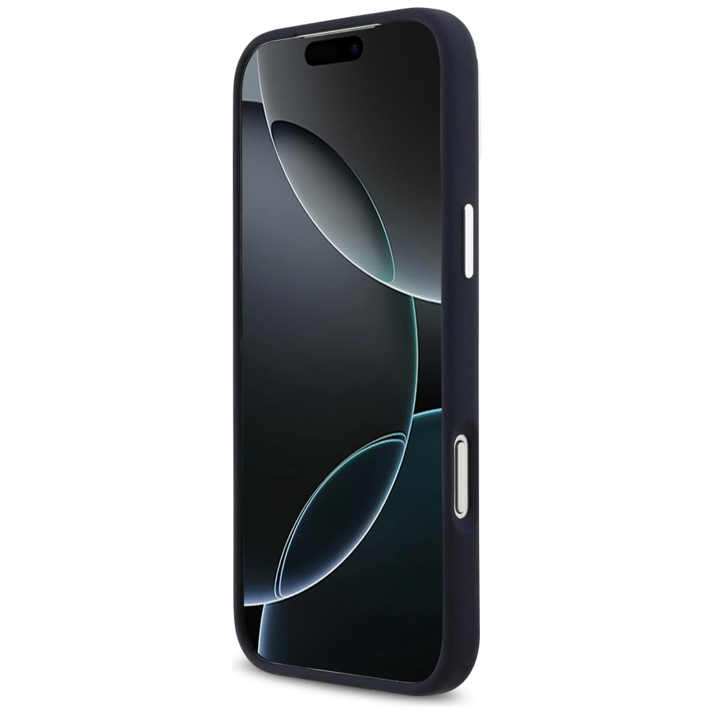 CG MOBILE Lacoste - Custodia per iPhone 17 Pro Max [compatibile con MagSafe], in silicone con logo in metallo, antiurto, protezione contro le cadute, sottile e resistente, protezione porte, colore