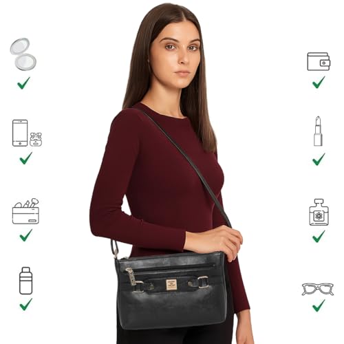 Image of ESBEDA Classic Structured Buckle Sling For Women | Ladies Purse | Slings For Casual Carry | Stylish Sling Bag | Gift Bag For Women
