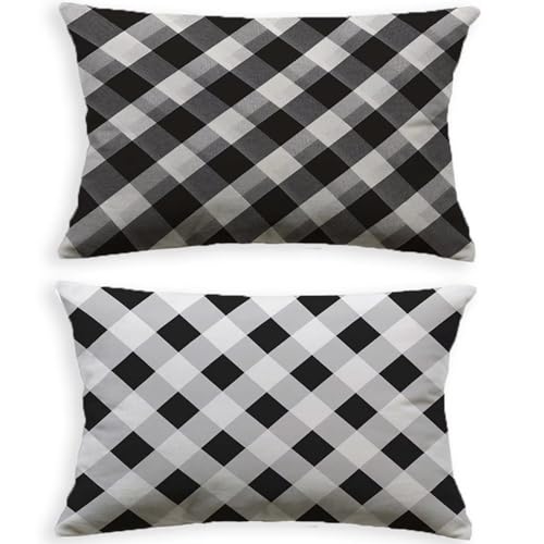 Funda almohada enrejado 40x60 cm rectangular para decoracion de salones y dormitorios 3