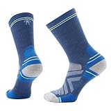Smartwool Womens Hike Targeted Cushion Crew Socks Alpine Blue Large