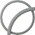 Ekena Millwork CR46JA 45 1/2 inch OD x 39 3/8 inch Id x 3 1/8 inch W x 1/2 inch P Jamie Ceiling Ring (1/4 of Complete Circle), White
