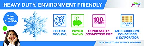 Image of Godrej 1.25 Ton 3 Star Inverter Split AC (AC 1.25T GIC 15STC3-WTA Split, Copper, Tri-Filter Air Purification System, White)