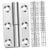 Charnières de porte intérieures : fabriquées en acier inoxydable 304, antirouille, solides et épaisses, peuvent utilisées pendant une longue période, charnières de porte extérieures