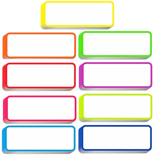 54pcs Magnetic Dry Erase Labels Colorful Name Tags Flexible Reusable Magnetic Label Stickers for White Board Refrigerator Locker Size 3.2'x1.2' by Mositear