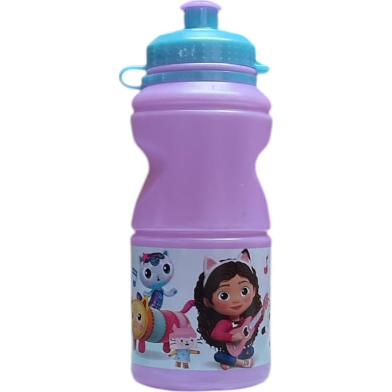 arlis Gabby's Dollhouse 380 ml Sports Water Bottle for Children - Gabby's Dollhouse Water Bottle (Gabby's Dollhouse Bottle)