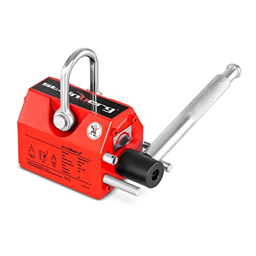 Steinberg Systems Aimant De Levage Super Puissant En Néodyme Manutention Porteur Magnétique SBS-ML 100 (Capacité de Levage 100 kg, Mécanisme de Sécurité, Force de Traction 300 kg, Flux Désactivable)