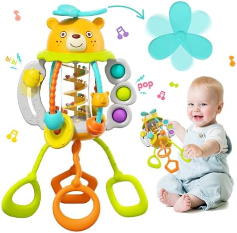 Amazon.com: HOLA Montessori Toys for 1 Year Old Boys-Rattle Teething ...