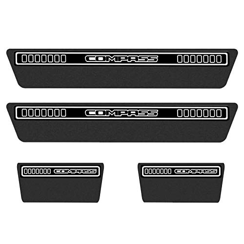 Soleira Resinada Premium Jeep Compass 2017 18 19 8 Peças