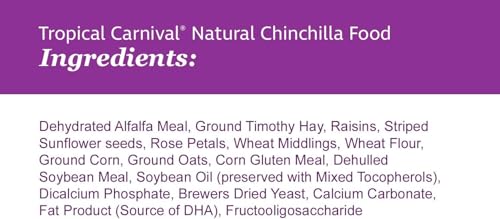 Alimento Tropical Carnival Brown's para Chinchilla 6lb + Snack 3.5oz miniatura 5
