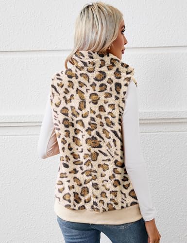 IECCP Teddy Fleece Weste Damen Warme Ärmellose Weste für Herbst und Winter Teddyjacke Lässig und leicht Damenweste Herbstmantel mit Stehkragen – Bild 4