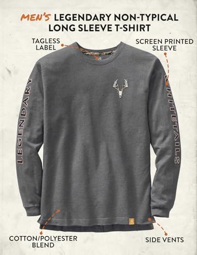 Image of Legendary Whitetails Mens Long Sleeve T-Shirt 100% Cotton Preshrunk Tee