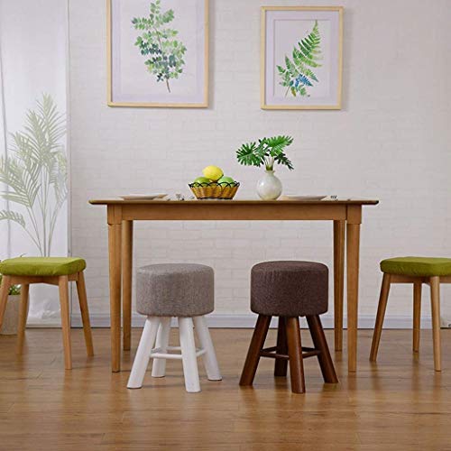 Reposapiés acolchado con asiento cómodo de lino y base estable 3