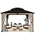 CHARMELEON Cedar Wood Gazebo 10x12 ft – Gazebo Wooden with Double Metal Roof – Hardtop Gazebo Kits with Waterproof Silver Gray Curtain – Wood Frame Gazebos Pavilion for Outdoor, Patio, Backyard & Deck