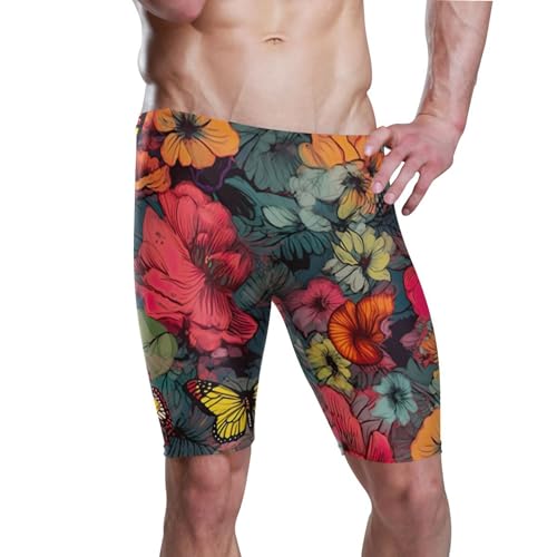 Butterfly Flower Men's Swim Jammers Swimsuit M B0401638