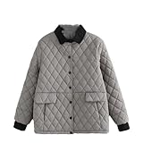 Photo Gallery alloaone cappotti trapuntati da donna plus size maniche lunghe imbottitura sustans corto parka giacche calde gray xxl Photo Gallery alloaone cappotti trapuntati da donna plus size maniche lunghe imbottitura sustans corto parka giacche calde gray xxl
