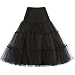GRACE KARIN Womens Vintage Black Petticoat Knee Length Slip for 50s Dresses Size M