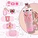 15Pcs Cup Accessories Set for Stanley Cup 30oz 40oz Tumbler with Handle, Including Silicone Straw Cover and Boot, Spill Proof Stopper, Stanley Charms, Handle Charm, Initials Sticker (Letter U, Pink)