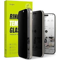 Ringke for iPhone 15 Pro Max Screen Protector [Privacy Glass]