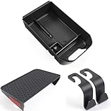 YAKANEY 4 PCS for RAV4 Center Console Organizer Tray, Armrest Storage Box for Toyota RAV4 2025 2024 2023 2022 2021 2020 2019 Prime Insert Secondary Box, Must Have Interior Accessory- Black