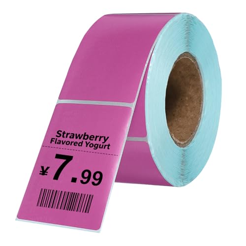 Étiquettes thermiques violettes 1.57x2.36 pouces rouleau de 500 tags