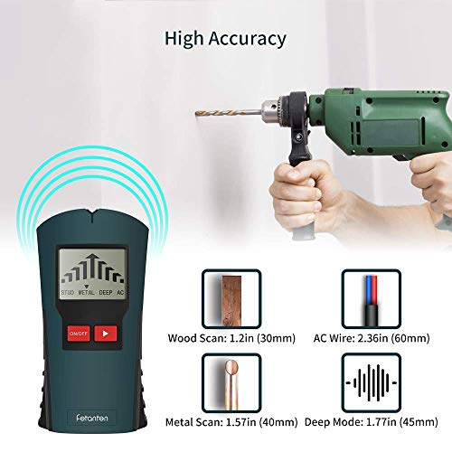 Stud Finder Stud Wall Sensor, 4 in 1 Electronic Sensor Wall Scanner Detector LCD Display, Center Stud Finder With Sound Warning Wood/Metal/Empty Hole/AC Wire Studs Detection