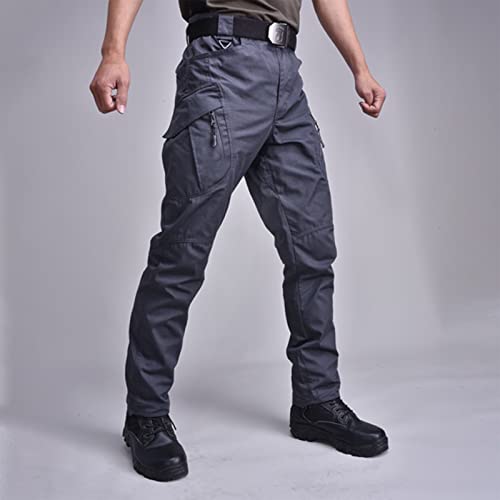 OIOLOYJM Military Cargo Pants for Men Hiking Relaxed Fit Work Waterproof Stretch Tactical Lightweight Outdoor Travel Pant