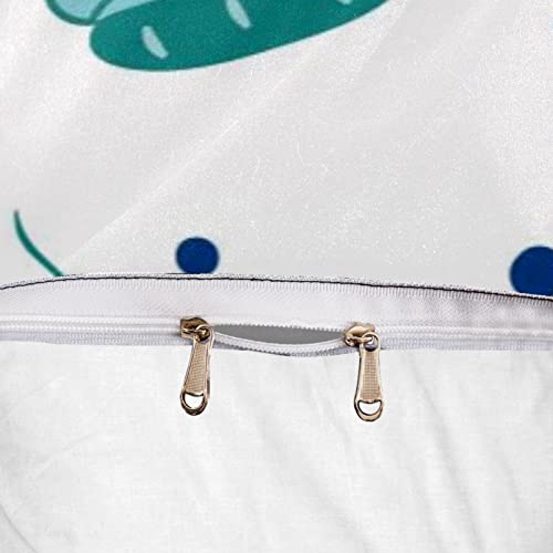 Housse de couette mer et corail douce avec taies d'oreiller lavable en machine