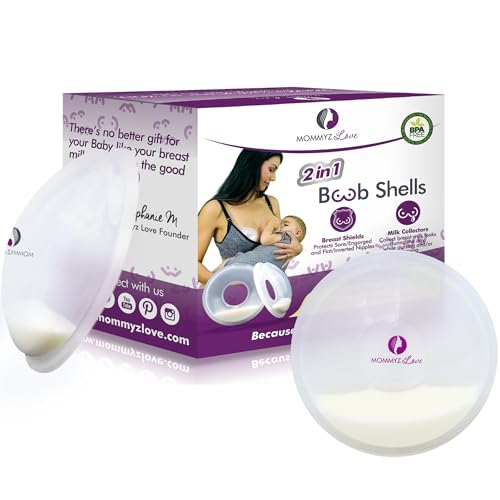 Image of Breast Shell & Milk Catcher for Breastfeeding Relief (2 in 1) Protect Cracked, Sore, Engorged Nipples & Collect Breast Milk Leaks During The Day, While Nursing or Pumping (2 Pack)