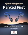 Shokz (AfterShokz) OpenMove - Open-Ear Bluetooth Sport Headphones - Bone Conduction Wireless Earphones - Sweatproof for Running and Workouts, with Sticker Pack (Blue)