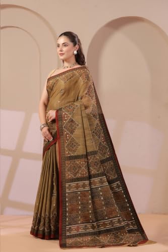 Image of TAMAIRA FASHION Mulmul Pure Cotton Saree For Woman |Office Wear Daily Wear Sarees For Women Without Blouse Piece(Available in 10 Colours)