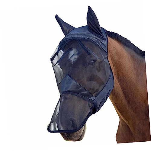 DOITOOL máscara de cavalo de estimação máscara facial respirável máscara de mosca de cavalo voar bic