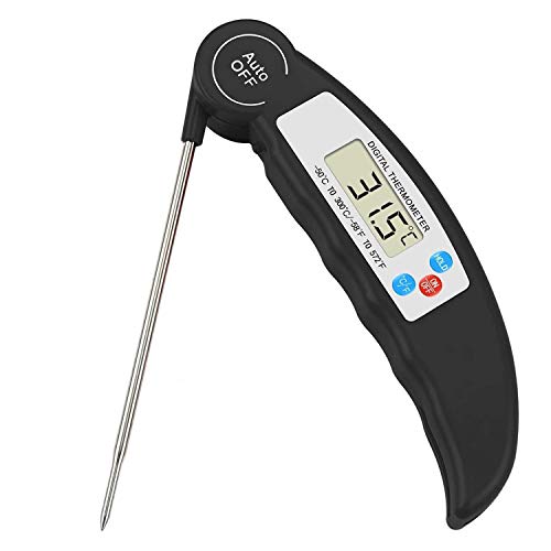 BIGMALL Thermomètre pour Aliments à Viande 4.5s Thermomètre De Cuisson Numérique Ultra Rapide avec étalonnage pour Griller Les Liquides De Cuisson De Bonbons Au Barbecue Cover