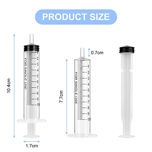 OFFCUP Kunststoff Spritze, 8 Stück Einwegspritzen 10ml, Futterspritze, Plastiktube, für Kleine Haustierfütterung Motoröl oder Bremsflüssigkeit [Nicht medizinische Verwendung]