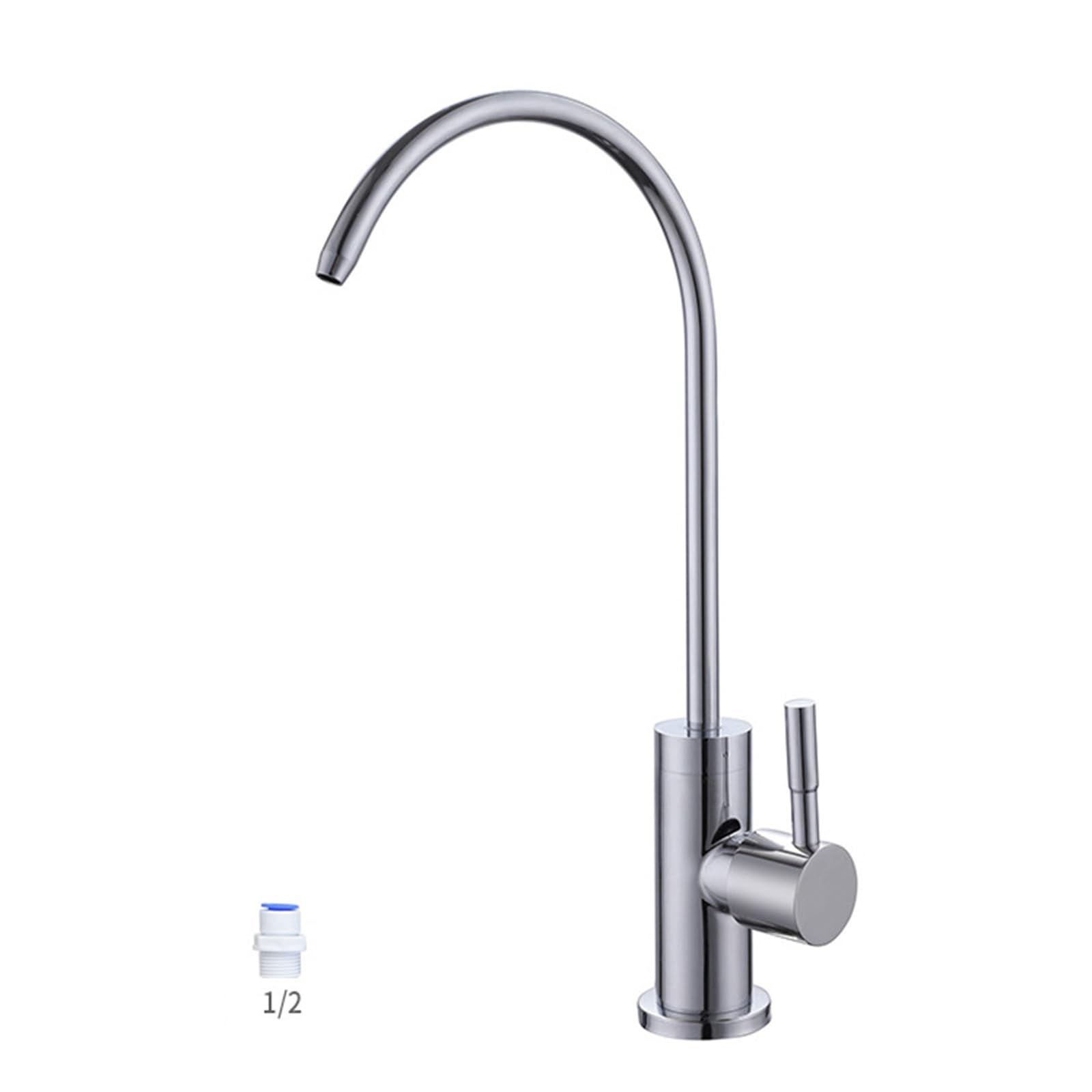 WDSOPK faucet Swan Neck Kitchen Sink Filter Tap with 360° Rotat Plating Premium Drinking Water Faucet (Plating A)