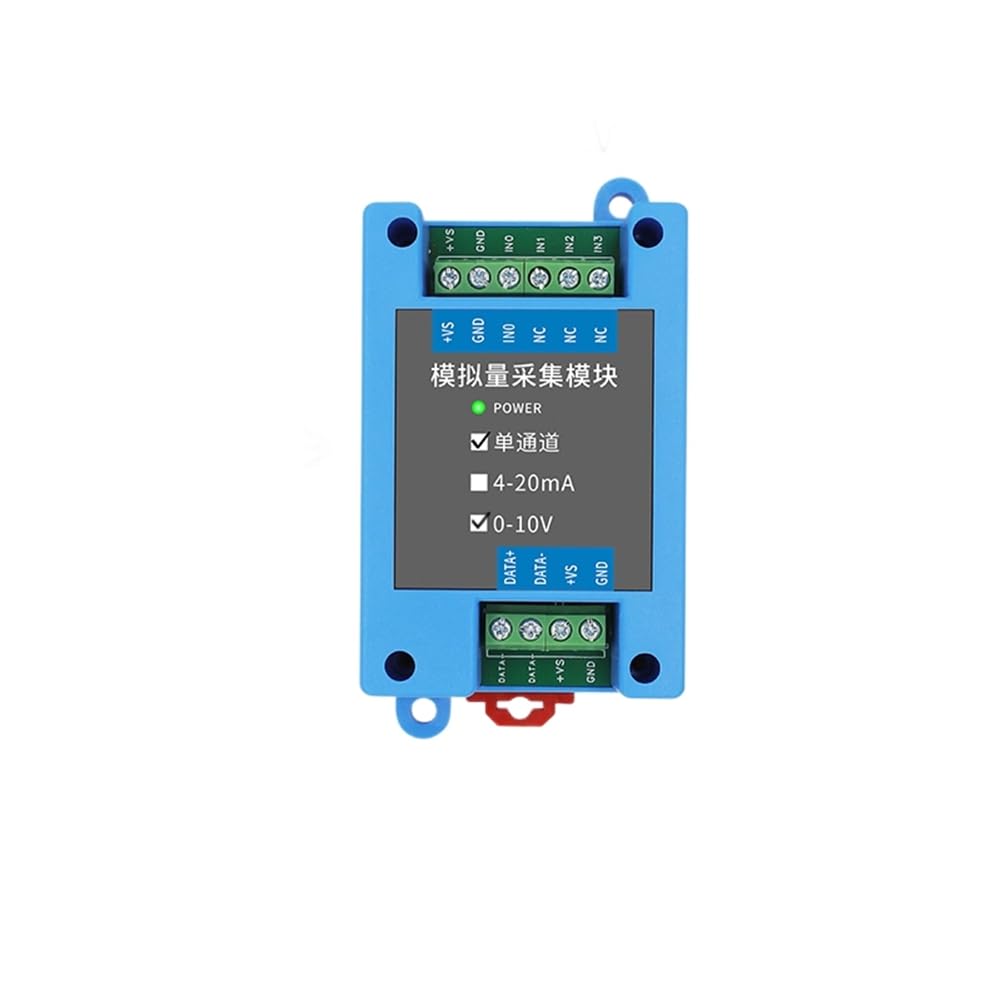 Xnuiasqe Ai Isolated Rs485 Modbus Rtu Communication Converter 1 Channel Data Acquisition Module 0-10V Analog To Digital Signal