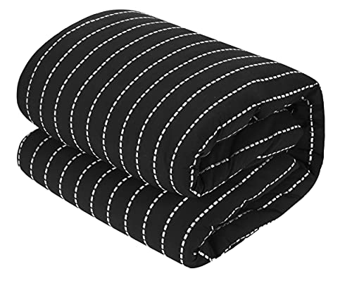Chic Home 9 Piece Brenton Super Rich Microfiber Stitch Embroidered Comforter, King, Black,CS3952-AN - Image 8