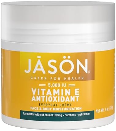 JASON Vitamin E 5,000 IU Moisturizing Crème, For Face and Body, 4 Fluid Ounces