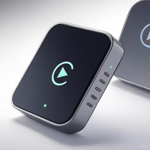 Mini Adaptador Wireless 2 em 1 para CarPlay e Android Auto, Conversor de Conexão com Fio para Sem Fio, Compatível com Sistemas Originais - para carros 2016/2026