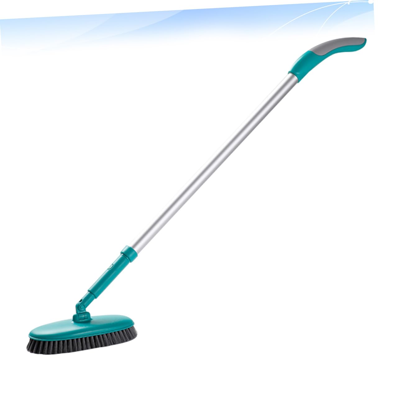Cepillo de Fregar Color Verde Mango Largo y Cerdas Suaves Herramienta Extensible Fácil de Usar para Limpieza de Pisos y Azulejos