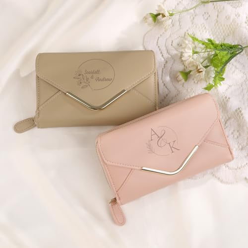 Personalized Wallets for Women: Custom Name Photo Birthflower Long Womens Wallet - Mothers Day Anniversary Birthday Gifts for Mom Grandma Ladies (Style 1)4