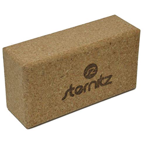 Sternitz - Bloque de Yoga - Eco-Friendly - No Tóxico - Liviano y Duradero - Yoga Block (23cm x 12cm x 7,5cm, Corcho)