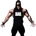 Gillbro Mens Bodybuilding Stringer Hoodie Gym Tank Top Hooded Waistcoat,E,M
